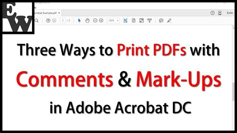 how to print adobe pdf with comments