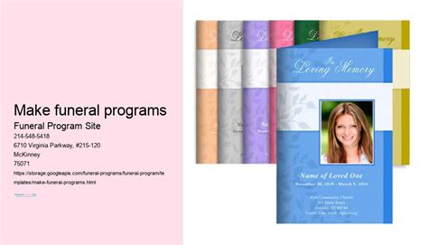 how to print funeral program and why do we choose certain colors for the event?